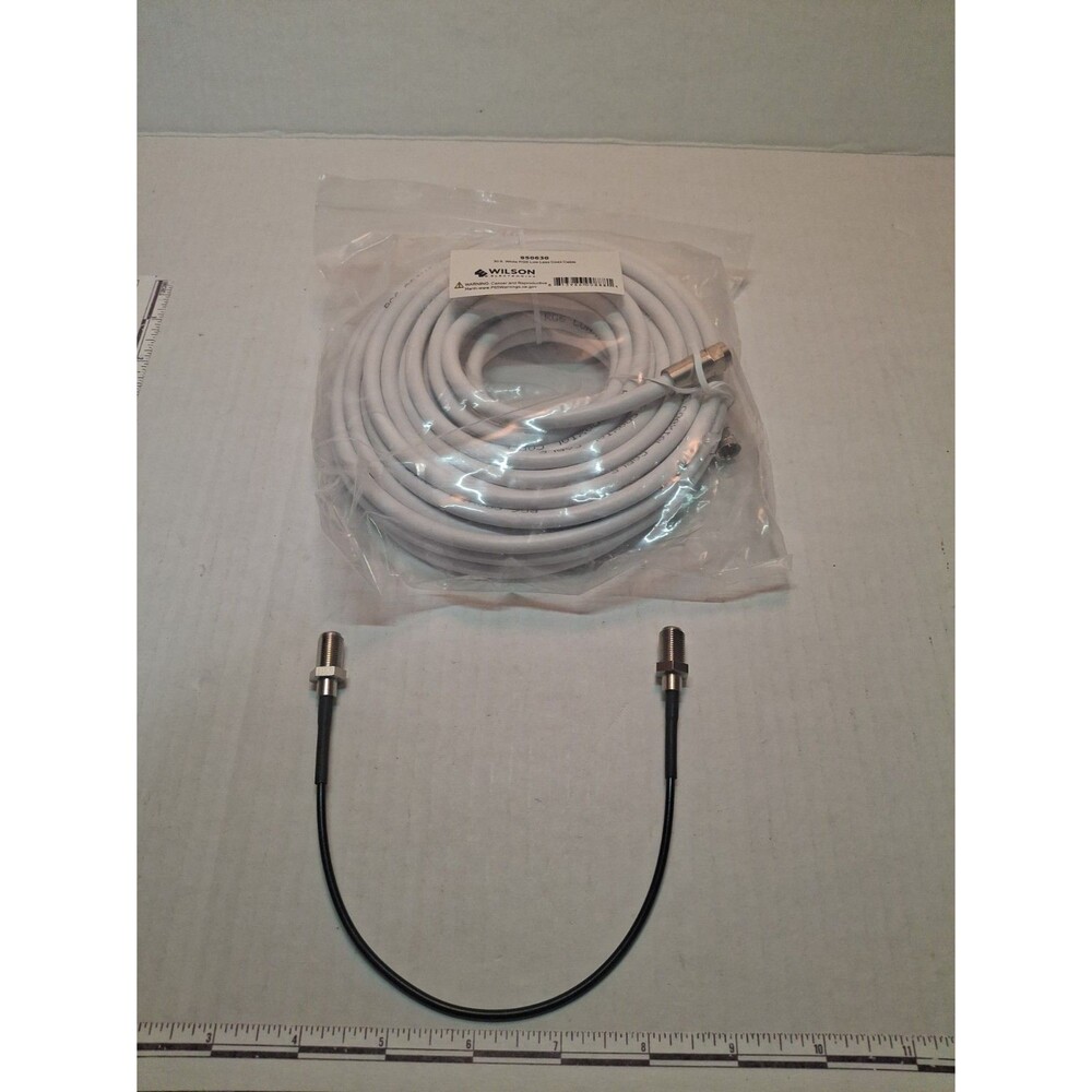 Wilson 950630 30ft RG6 Low Loss Coax Cable F Male  + 10" Window Entry Cable